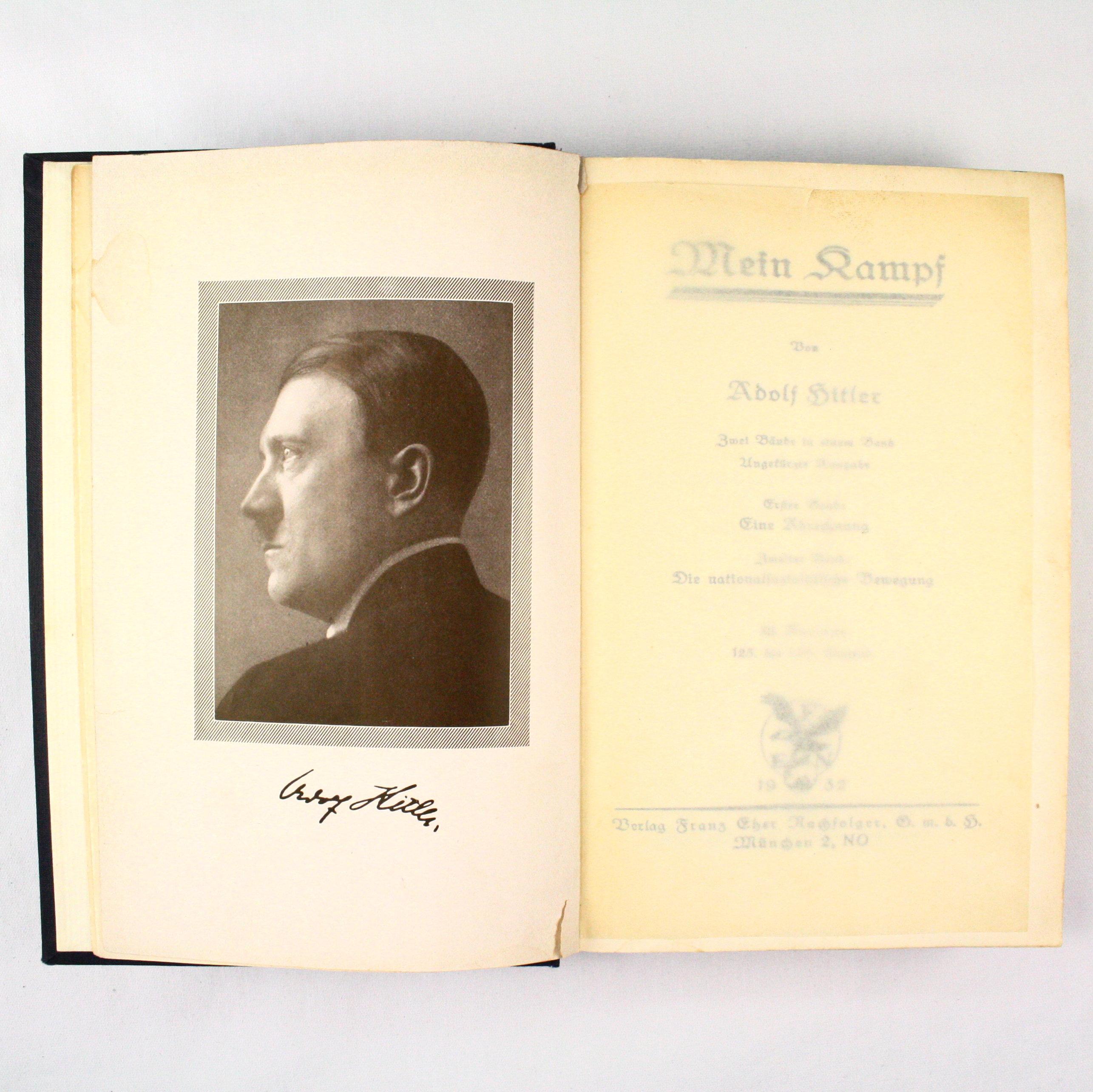 1932 "Mein Kampf" by Adolph Hitler