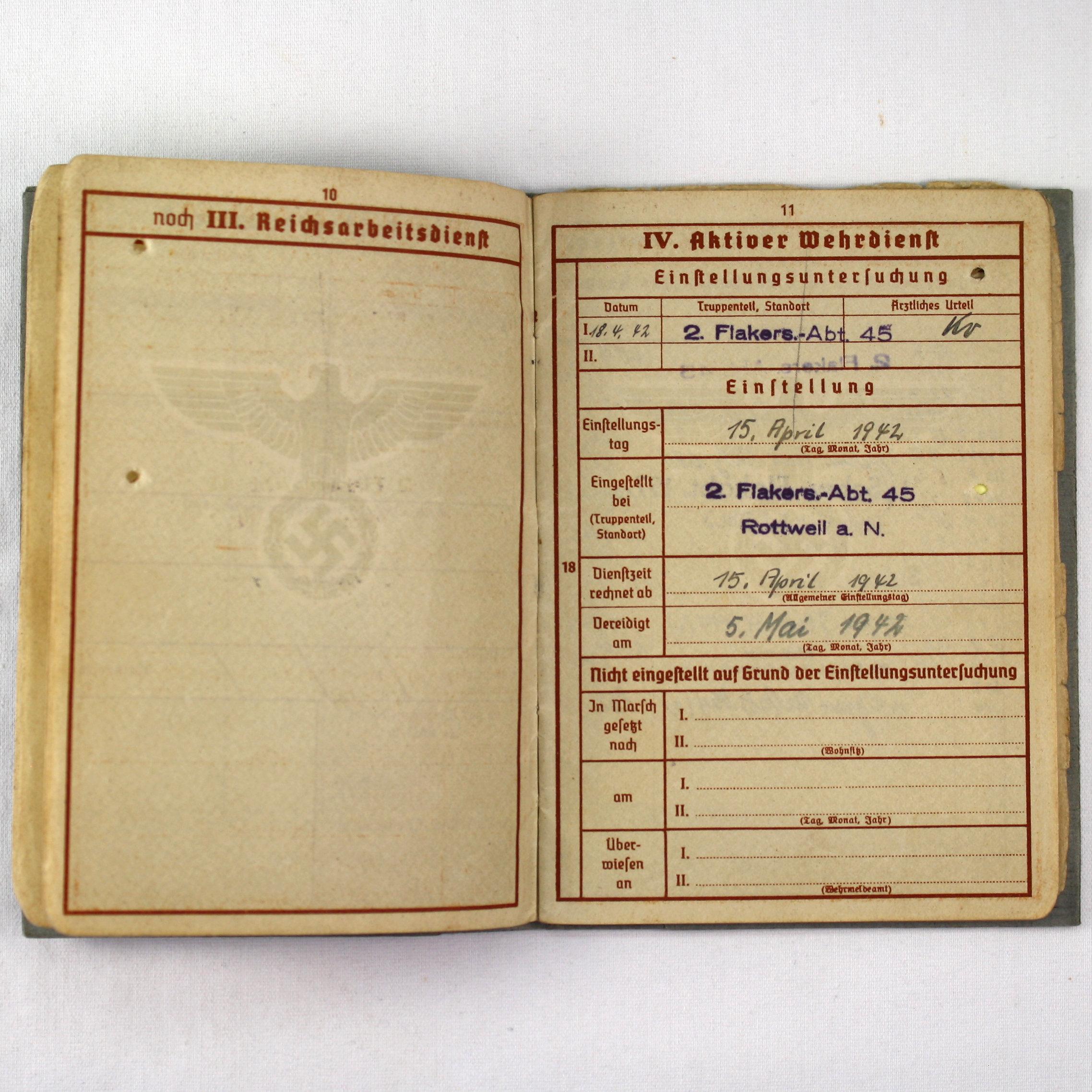 Nazi Germany Army soldier military I.D. & travel pass