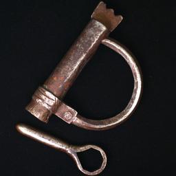 Antique slave shackle with key