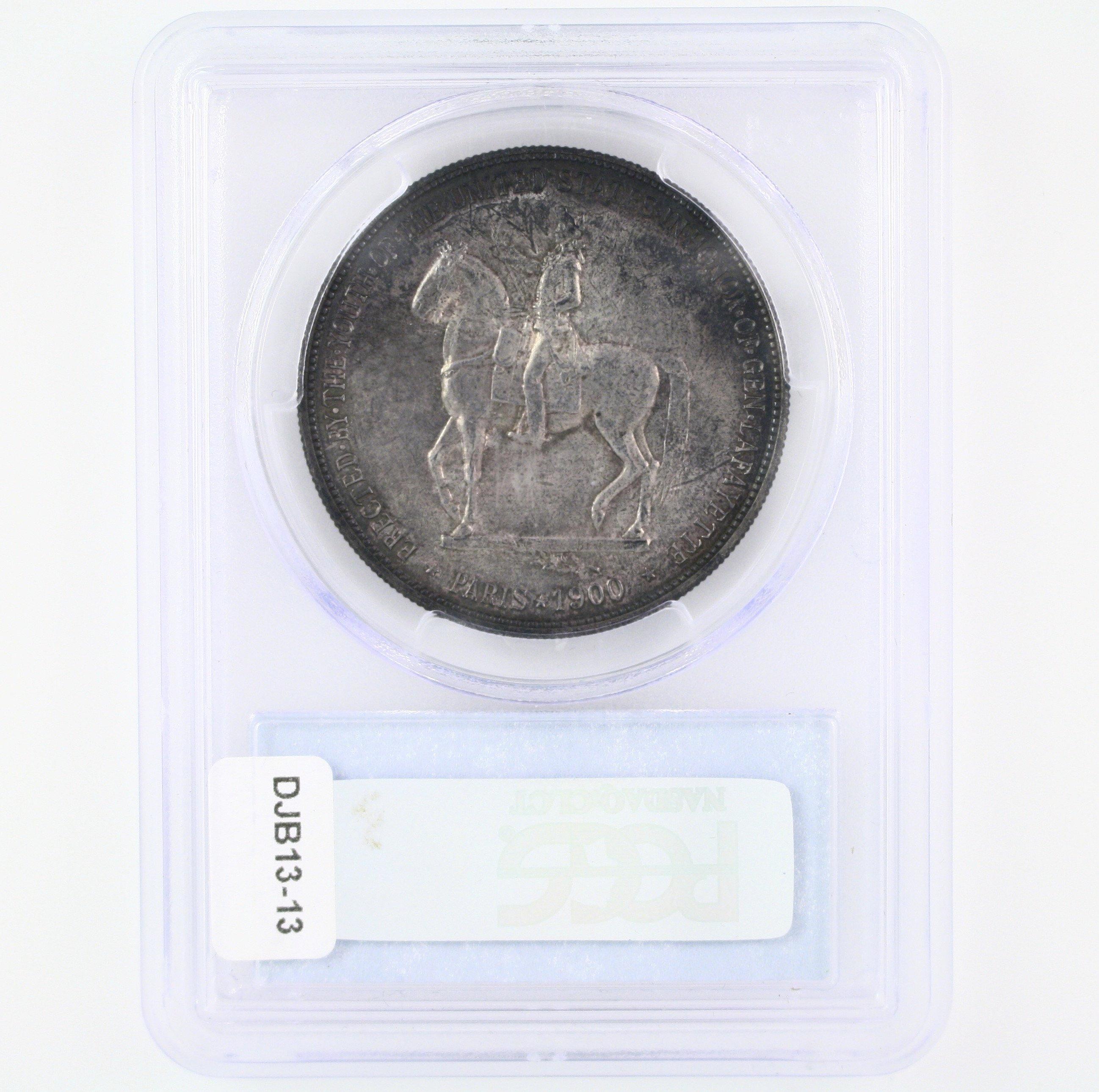 Certified 1900 U.S. Lafayette commemorative silver dollar