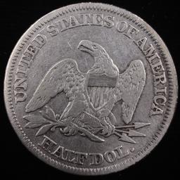 1858 U.S. seated Liberty half dollar