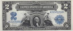 1899 U.S. $2 large size blue seal silver certificate banknote