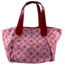 Authentic estate Louis Vuitton Caba Ipanema PM pink canvas handbag