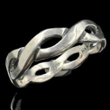 Estate James Avery sterling silver braided ring