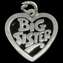 Estate James Avery sterling silver "BIG SISTER" charm