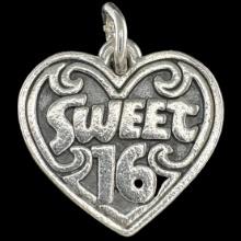 Estate James Avery sterling silver "SWEET 16" charm