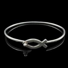 Retired estate James Avery sterling silver Ichthus fish bracelet