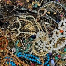 Lot of 11.1 lbs of estate fashion jewelry: