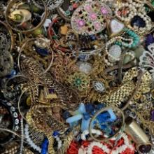 Lot of 12.9 lbs of estate fashion jewelry