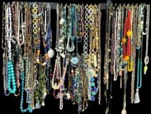 Lot of 50+ better estate necklaces