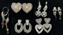 Lot of 6 pairs of estate Brighton earrings