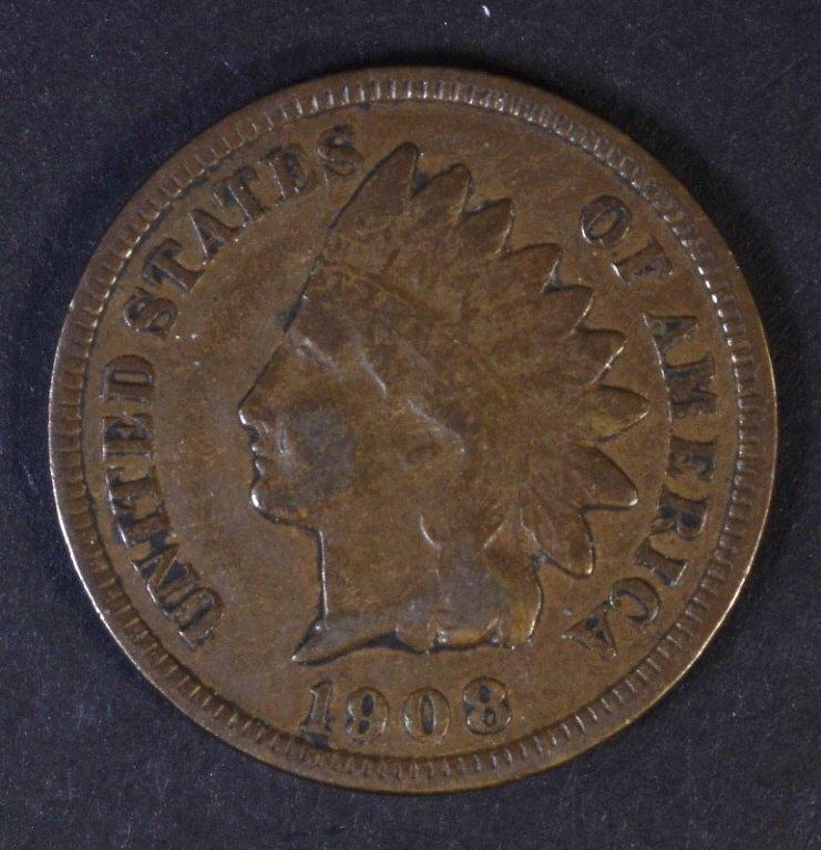 1908-S INDIAN HEAD CENT FINE KEY COIN
