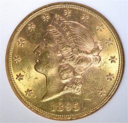 1895 $20.00 GOLD LIBERTY, APCG CH/GEM BU