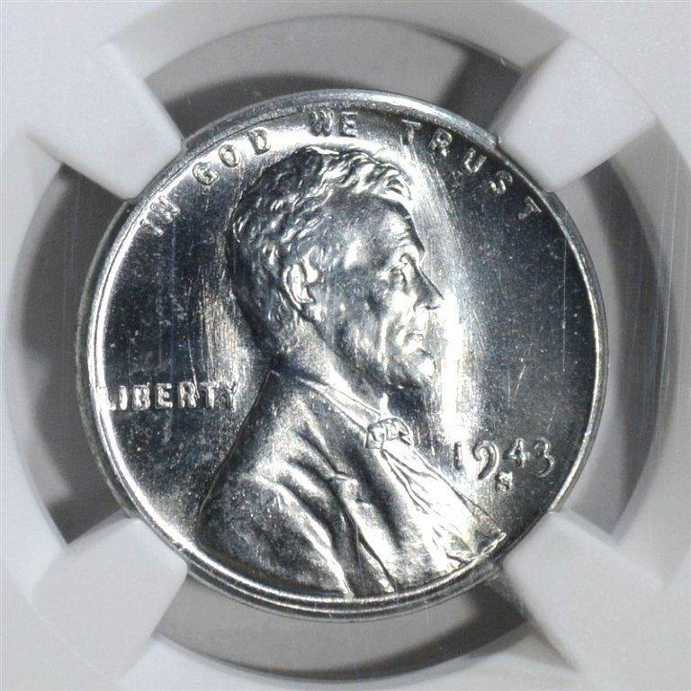 1943-S STEEL LINCOLN CENT NGC MS66