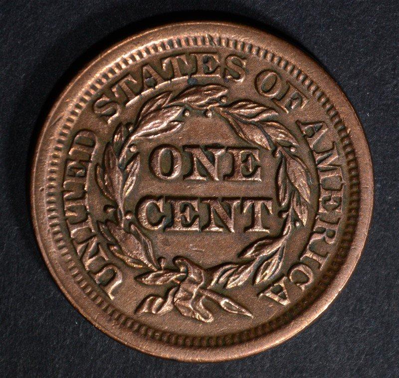 1853 LARGE CENT cleaned