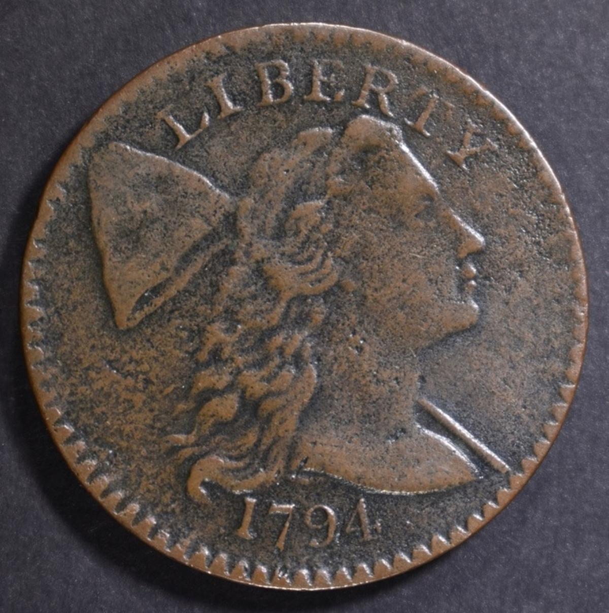 1794 LARGE CENT VF/XF