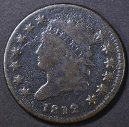 1812 LARGE CENT, VG corrosion