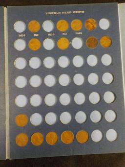 A19  F/UNC  (108) Cents Lincoln  Mixed Dates (52 Wheats) - 2 Books