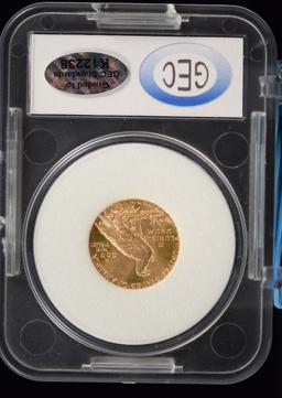 1909 $5 Gold Indian Graded MS66 Holder