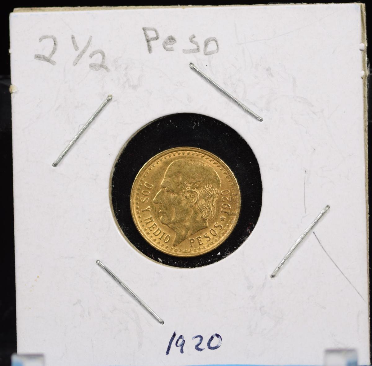 1920 Gold 2.5 Peso
