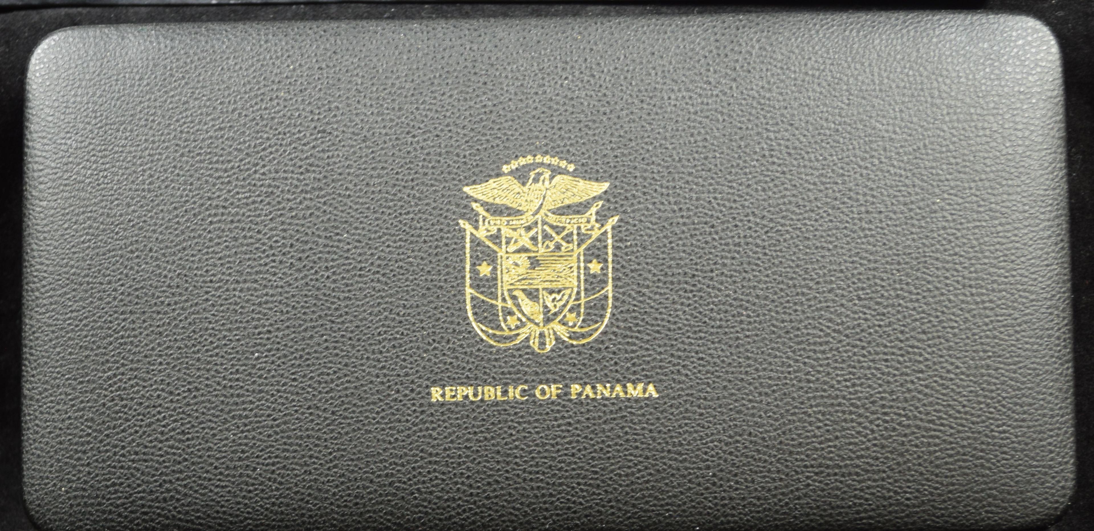 Panama 1980 Proof Set 8 piece Silver 5 & 1 Balboa Crowns