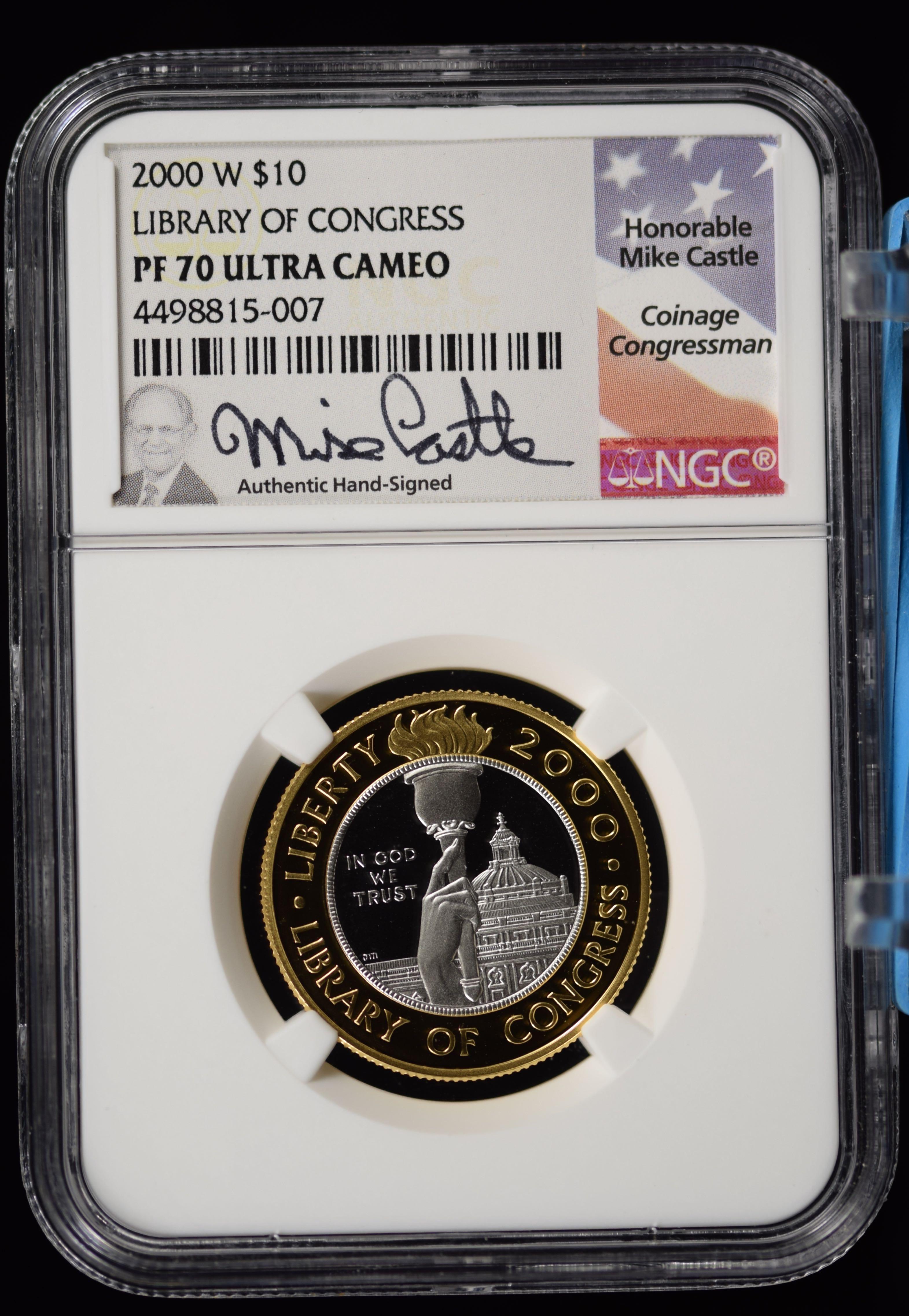 2000-W $10 Congress Bi-Metallic Gold/Platinum NGC PF-70