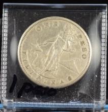1909-S Phillipines One Peso Silver AU