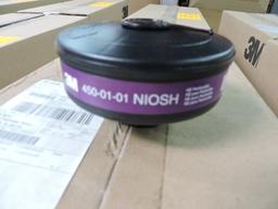 Lot of TEN (10) 3M 450-01-01 NIOSH Mask Filters  Approx 200 all together BRAND NEW STILL IN BOX