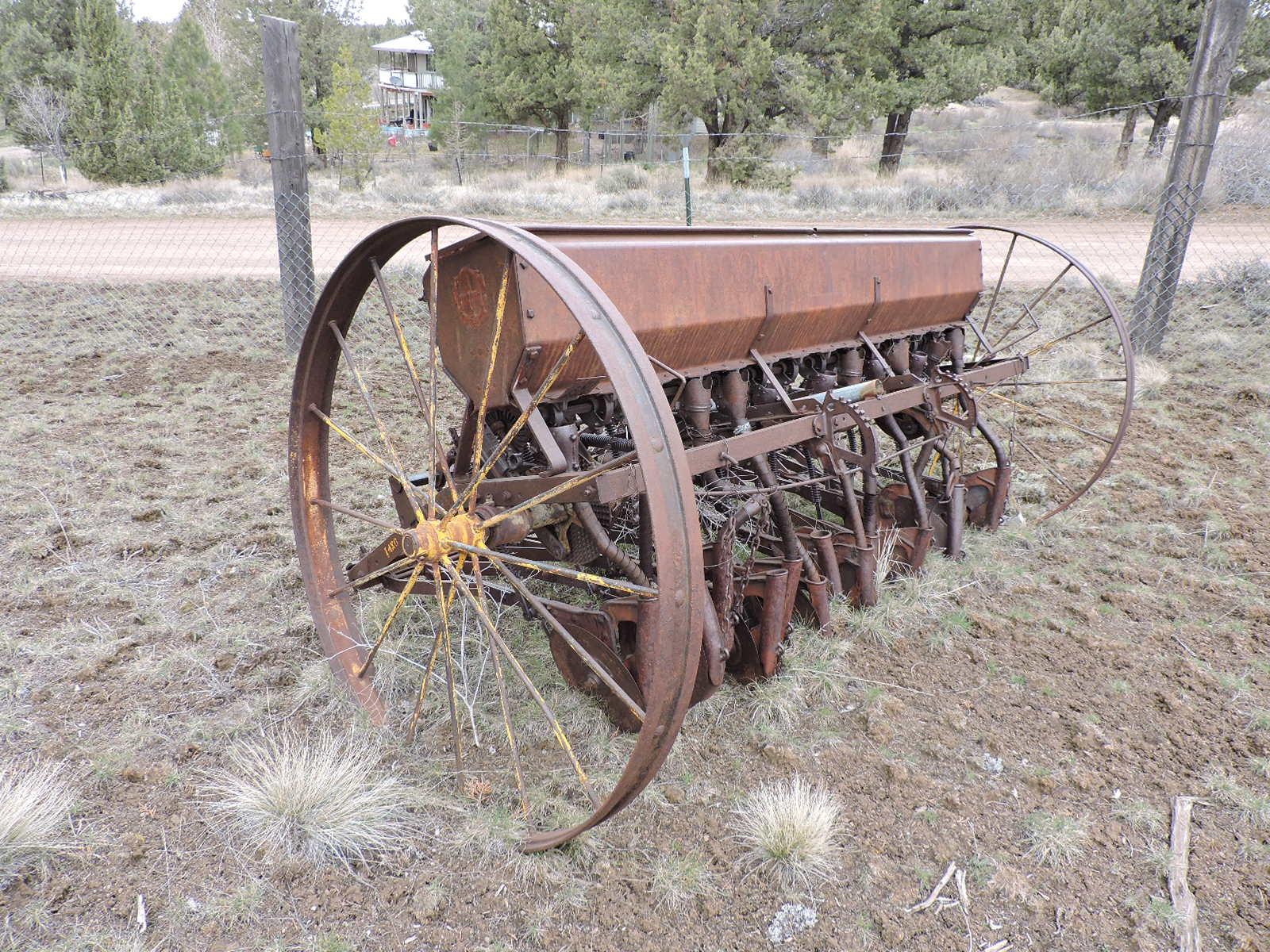McCormick Deering Brand  Tow-Behind Fluted Grain Drill / 1920's Era