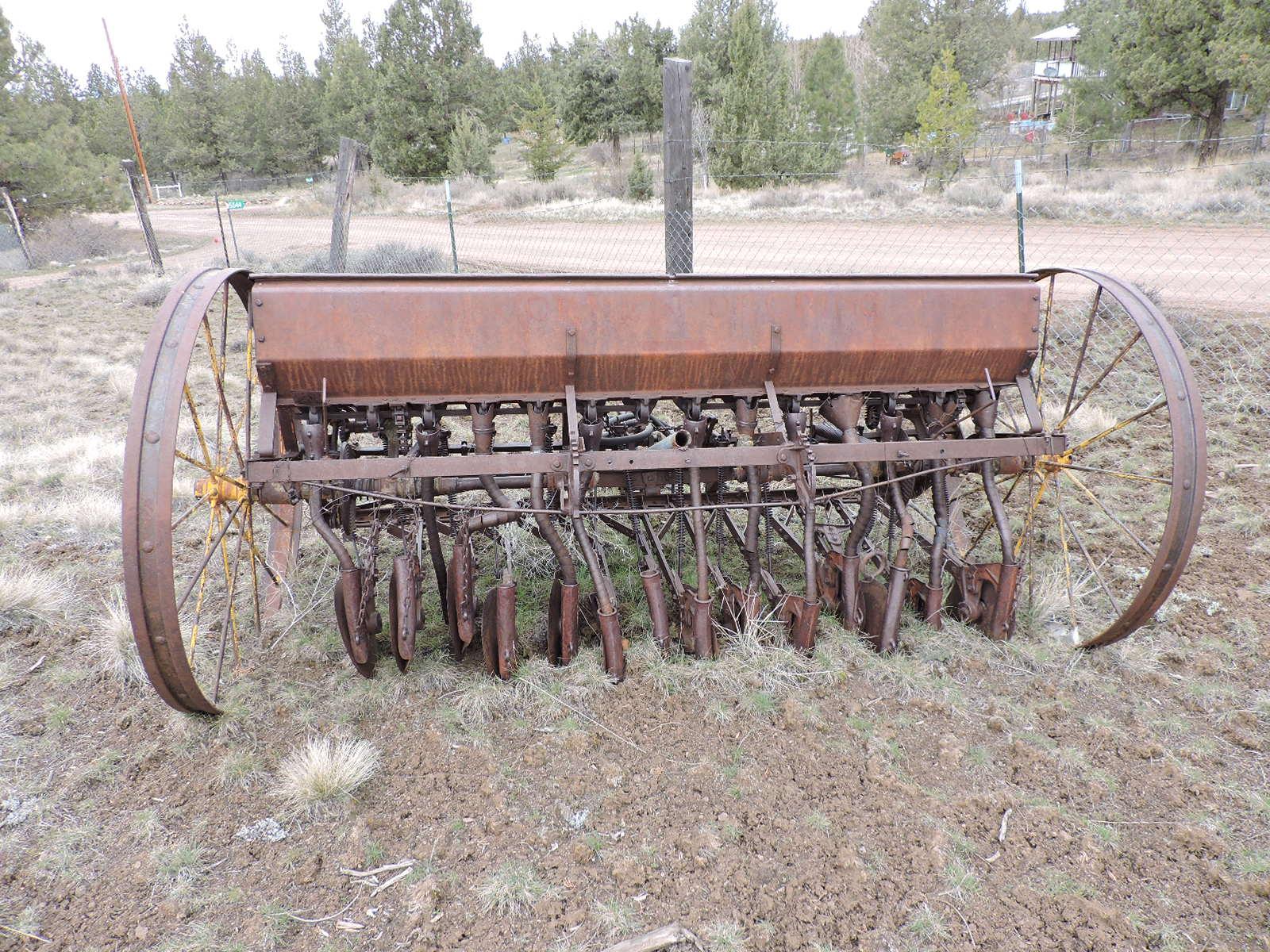 McCormick Deering Brand  Tow-Behind Fluted Grain Drill / 1920's Era