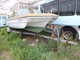 Thunderhawk Vintage Speed Boat with Trailer / Johnson 125 Outboard