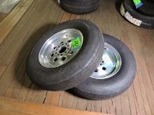Pair of Centerline Racing Wheels / Front / with Mickey Thompson Drag Tires - Used