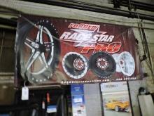 RaceStar Wheels Banner - 6 ft x 3 ft