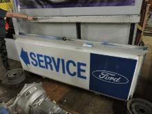 Real Vintage 'FORD SERVICE' Dealership Sign / 7' 4" Wide X 3' Tall