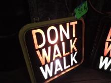 Vintage Flashing Walk / Don't Walk Sign - Authentic / 16" X 16" X 12" Deep - Works