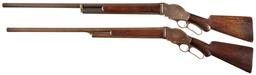 Two Winchester Model 1887 Lever Action Shotguns