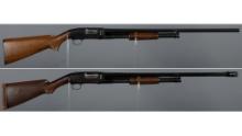 Two Winchester Model 12 16 Gauge Slide Action Shotguns