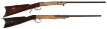 Two 19th Century American Underlever Gallery Air Guns