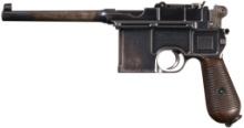 Antique Mauser Model 1896 Cone Hammer Broomhandle Pistol