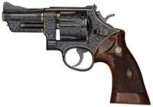 Engraved and Gold Inlaid Smith & Wesson .357 Revolver