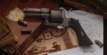 Calderwood & Son Pinfire Revolver with "G.A.C." Inscribed Case