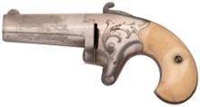 Silver Plated Colt Second Model Derringer with Checkered Grips