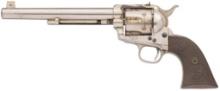 Nickel Colt Single Action Army Flat Top Target Model Revolver