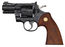 Mike Sawmiller Engraved Colt Python Double Action Revolver