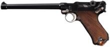 John Martz Custom .45 ACP Luger Pistol with J.V. Martz Letter