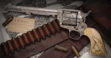 F. Villa Inscribed Nimschke Engraved Colt Single Action Army