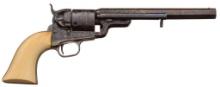 Engraved Colt Model 1851 Navy Cartridge Conversion Revolver
