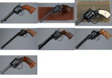 Seven Double Action Rimfire Revolvers