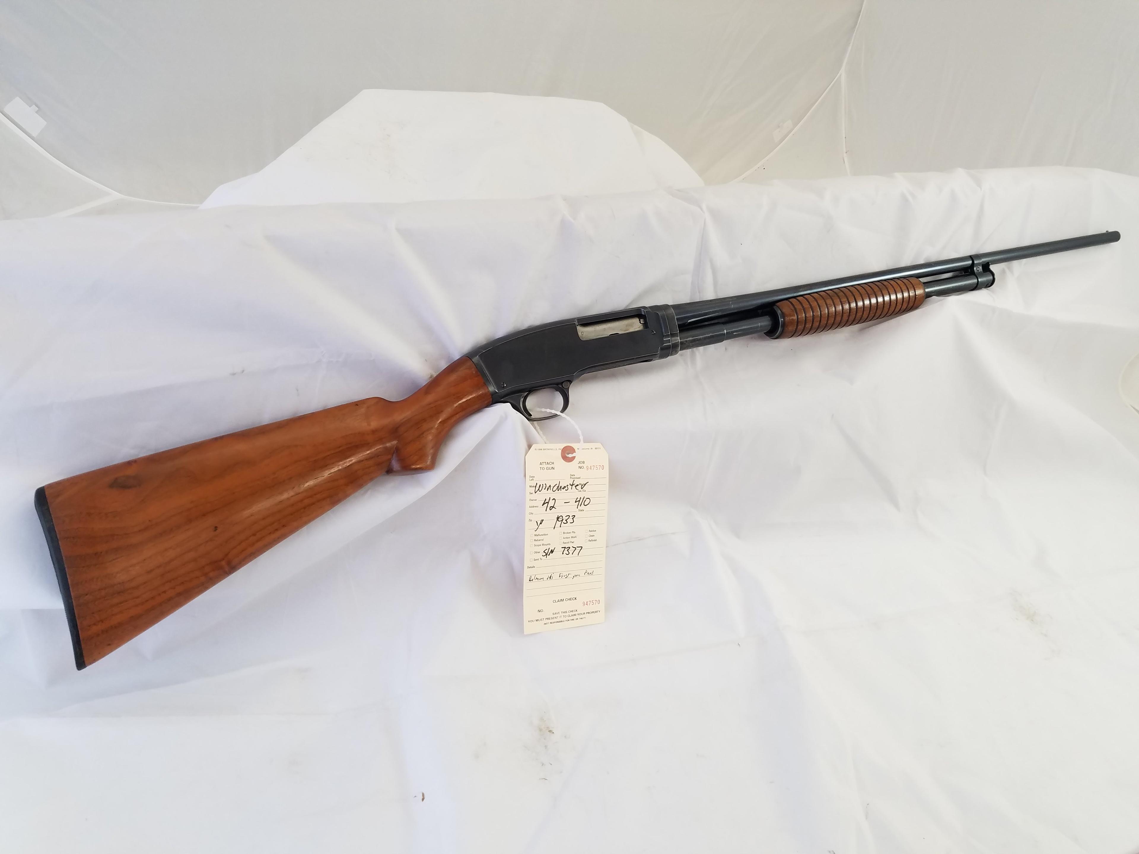 Winchester Model 42 410ga s/n7377