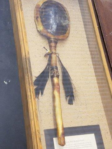 Indian Turtle Shell Medicine Rattle in Display Case